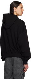 We11done Black Back Embroidered Hoodie