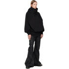 Julius Black W Neck Hoodie