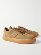 Tod's - All Bass Cass Casual 03E Leather-Trimmed Suede Sneakers - Brown