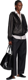 Nothing Written Black Large Leather Tote
