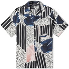 Portuguese Flannel Men's Guache 2 Vacation Shirt in White/Pink/Black