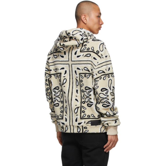 AMIRI Beige Fleece Bandana Print Jacket Amiri