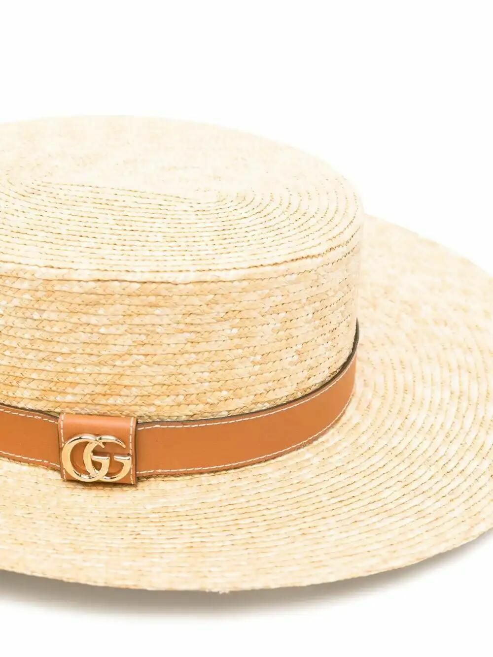 Gucci Logo-Plaque Boater Hat