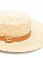 Gucci Logo-Plaque Boater Hat