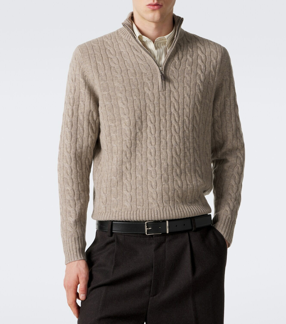 Arch4 Thames cable-knit cashmere sweater