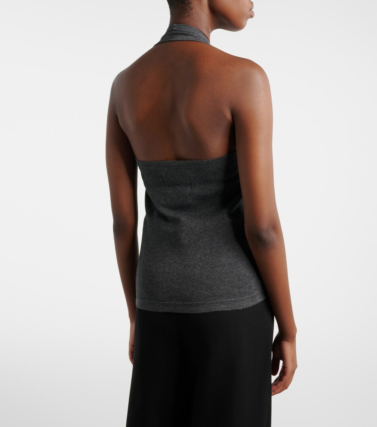 Extreme Cashmere Jerry halterneck cotton and cashmere top