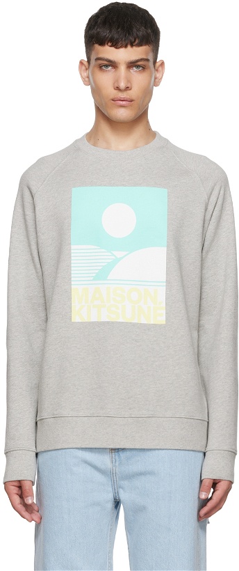Photo: Maison Kitsuné Grey Anthony Burrill Edition Sweatshirt