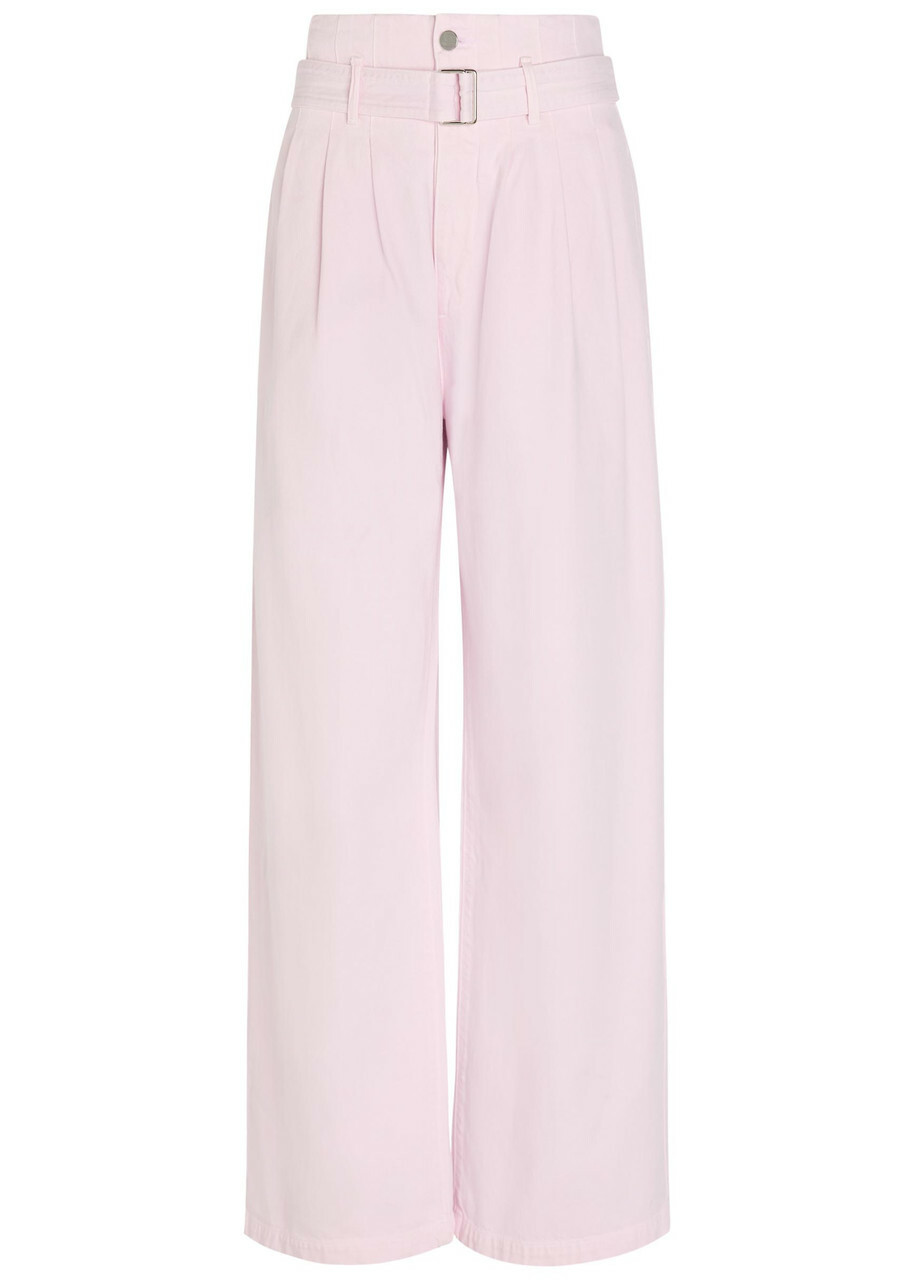 Agolde X Maria Mcmanus Belted Wide-leg Jeans Pink