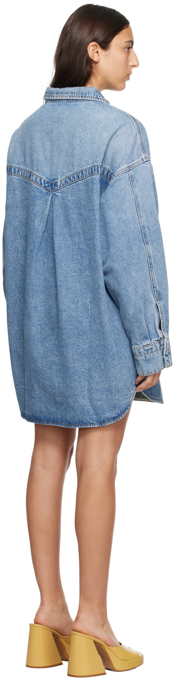 Grlfrnd Blue Kimora Denim Minidress
