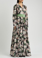 Norma Kamali Floral-print Shell Maxi Dress Pink