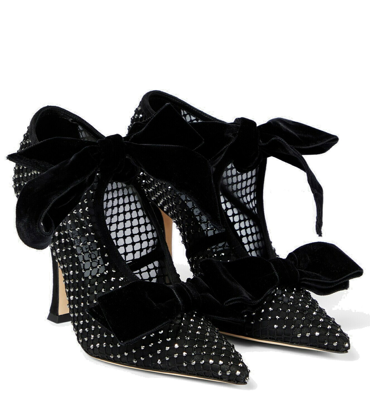 セール★Jimmy Choo★FLACA Flaca Sandal 100 | Red Velvet Mules with Bows | JIMMY CHOO
