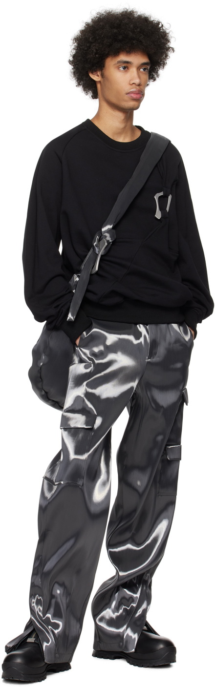 HELIOT EMIL Black Morphed Sweatshirt