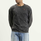Diesel Men's Garment Dyed Long Sleeve T-Shirt in Caviar
