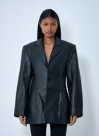 Alexander Wang Leather Single-Breasted Blazer