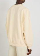 Anine Bing Miles Logo-print Cotton Sweatshirt Cream