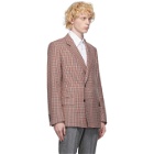 Dunhill Red Wool Houndstooth Blazer