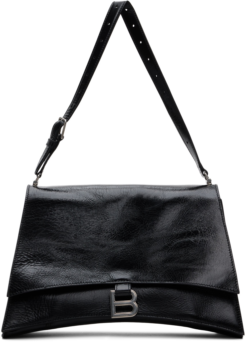 Photo: Balenciaga Black Medium Crush Sling Bag
