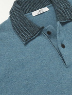 Mr P. - Cashmere-Blend Polo Shirt - Blue