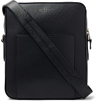 Smythson - Panama Cross-Grain Leather Messenger Bag - Black