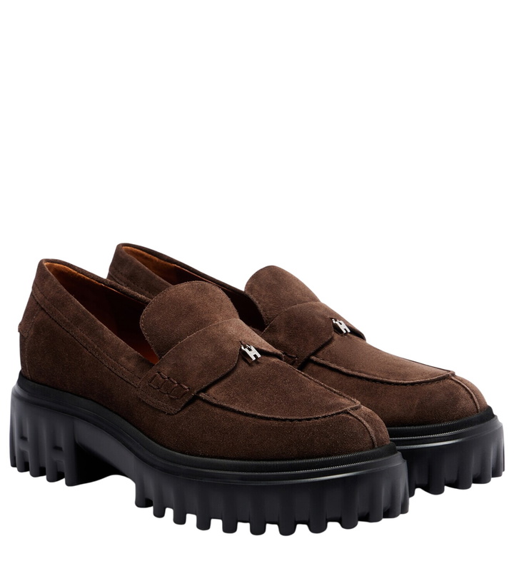 Photo: Hogan H700 leather platform loafers