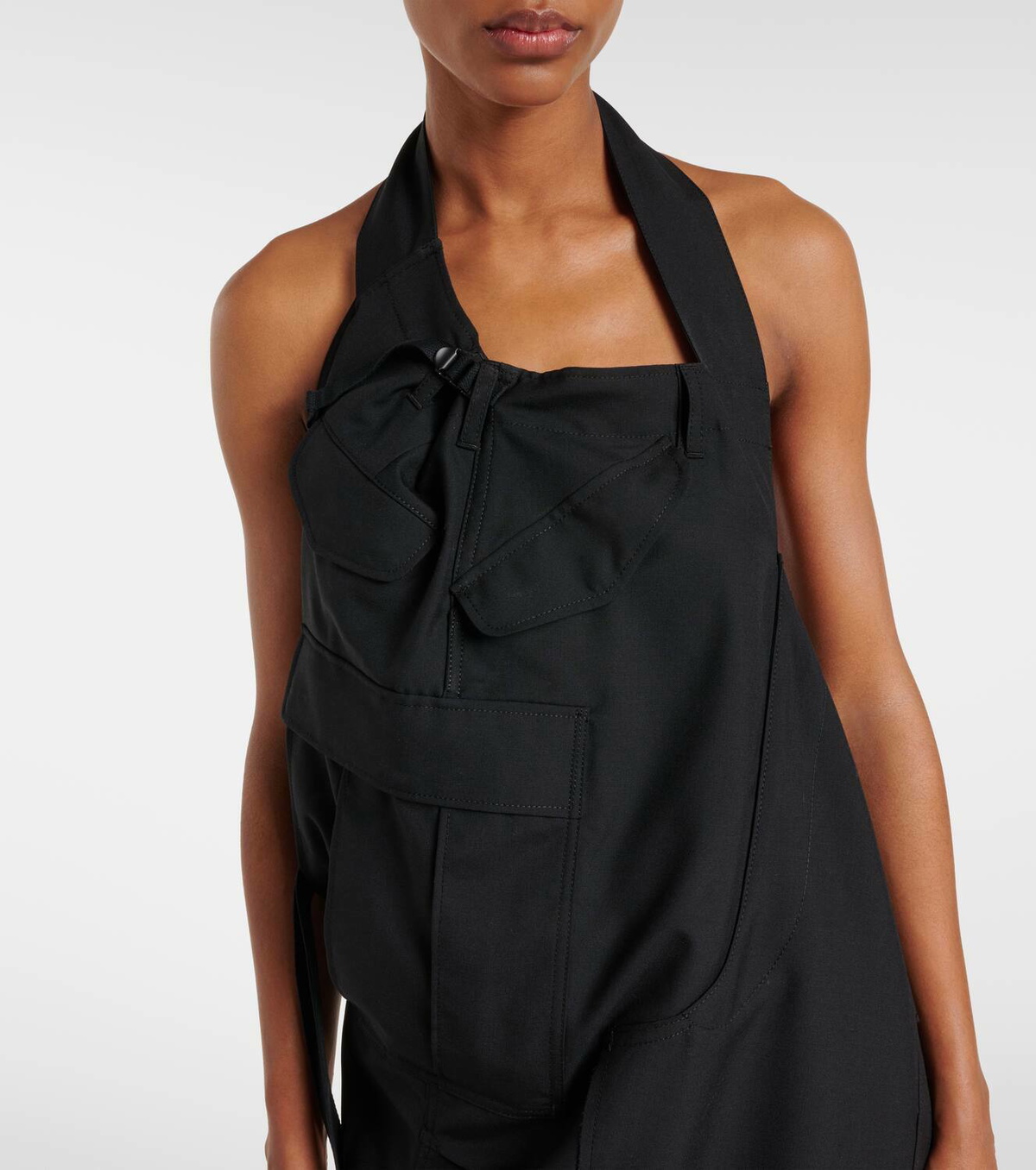 Junya Watanabe Halterneck wool midi dress
