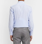 TOM FORD - Light-Blue Slim-Fit Striped Cotton-Poplin Shirt - Blue