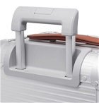 Fabbrica Pelletterie Milano - Spinner 53cm Leather-Trimmed Aluminium Carry-On Suitcase - Silver