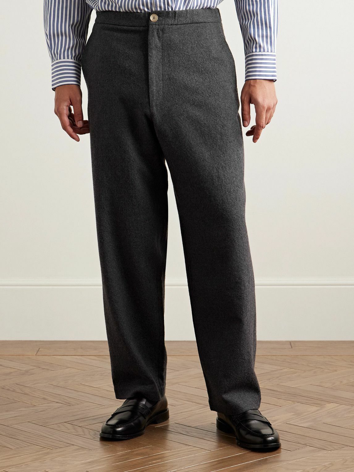 Federico Curradi - Straight-Leg Wool Trousers - Gray