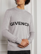 Givenchy - Disney Oswald Slim-Fit Intarsia Wool Sweater - Gray