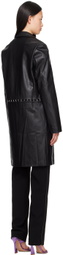 Paris Georgia Black Tailored Faux-Leather Jacket
