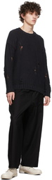 Isabel Benenato Black Cotton Sweater