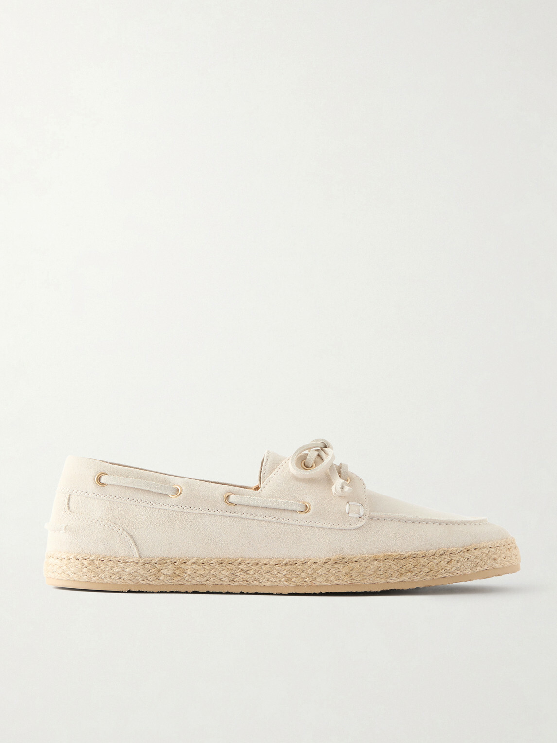 Brunello Cucinelli - Suede Boat Shoes - Neutrals