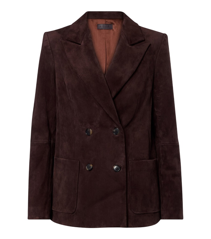 Photo: Stouls Jones double-breasted suede blazer