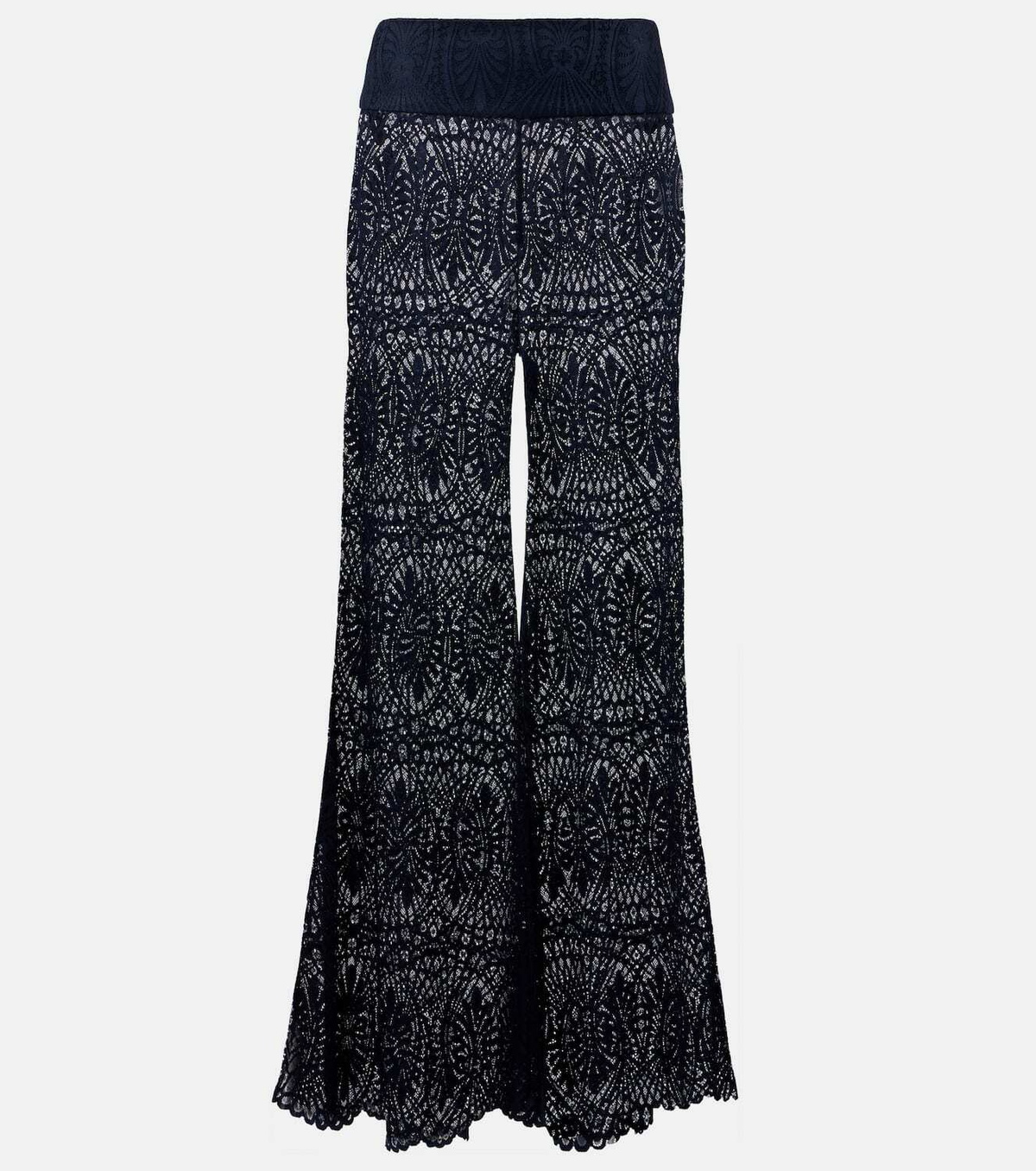 Alexandra Miro Paloma lace wide-leg pants