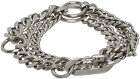 Julius Silver Multi Chain Bracelet