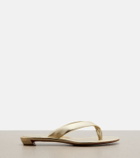 Christian Louboutin Miss Z metallic leather thong sandals