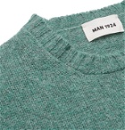 MAN 1924 - Mélange Wool Sweater - Blue