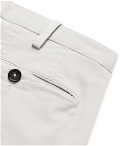 Ermenegildo Zegna - Slim-Fit Garment-Dyed Stretch-Cotton Twill Chinos - Off-white