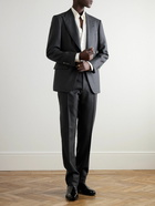 TOM FORD - Shelton Pinstriped Wool Suit Jacket - Gray