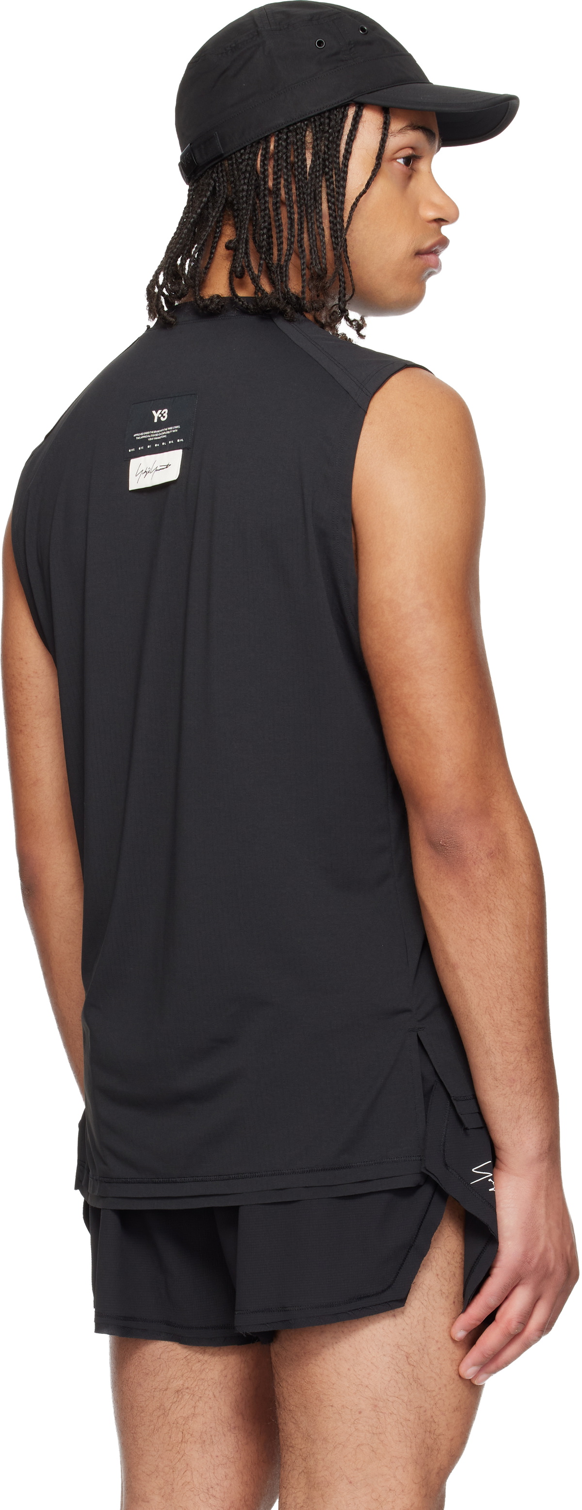 Y-3 Black Running Tank Top Y-3