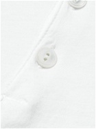 Hartford - Garment-Dyed Cotton-Jersey Henley T-Shirt - White