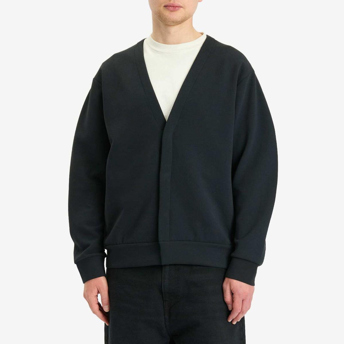 Nike Men's Dri-Fit 24/7 Cardigan in Black/Smoke Grey
