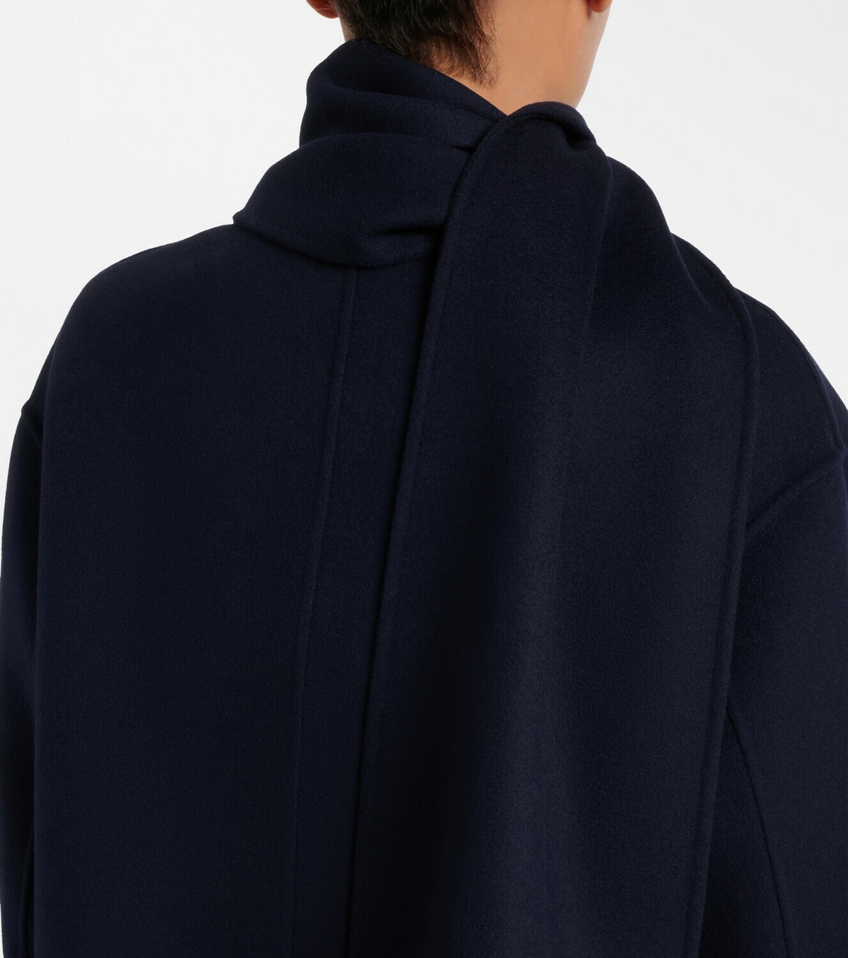 'S Max Mara Scarf-detail virgin wool coat
