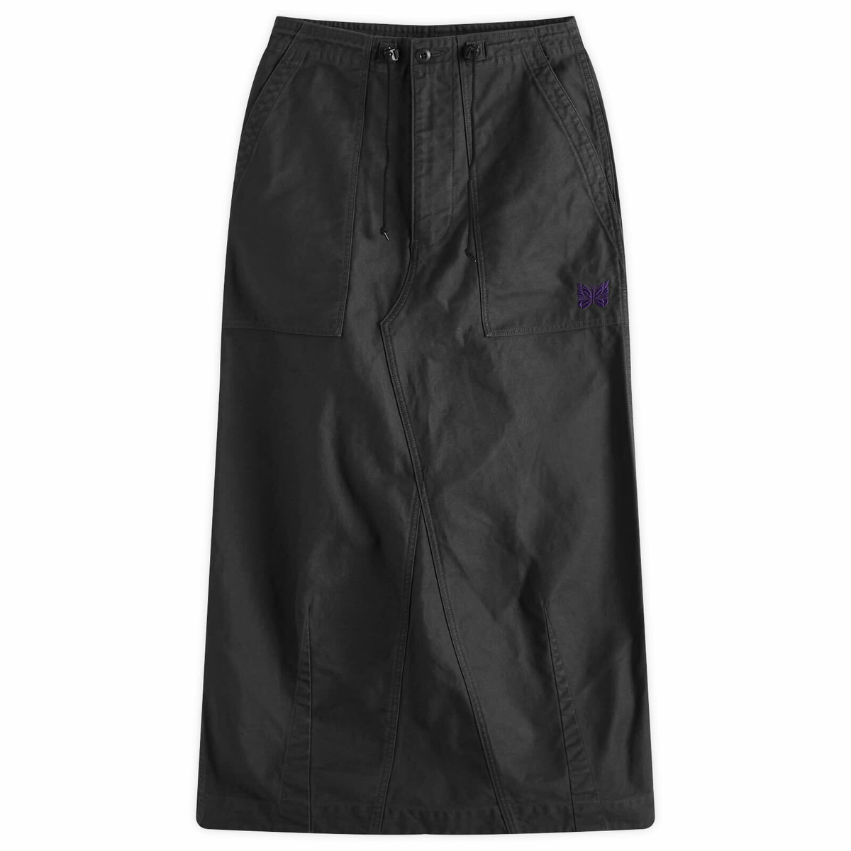 NEEDLES|SKIRTS (String Fatigue Skirt Back Sateen - BLAC Needles Women's String Fatigue Skirt in Black Needles