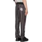 Dolce and Gabbana Black and White Striped Loose-Fit Trousers
