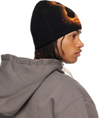 Palm Angels Black Spray Bear Beanie