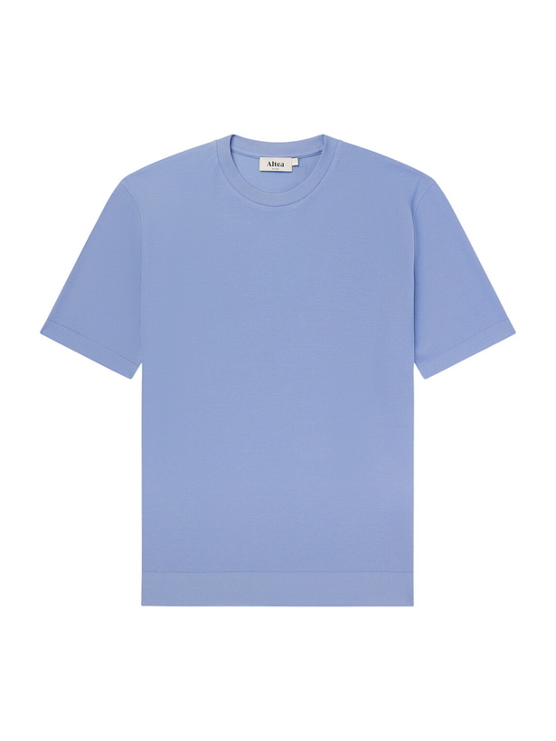 Photo: Altea - Cotton-Piqué T-Shirt - Blue
