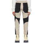 Arnar Mar Jonsson Black and Beige Overdyed Patch Track Trousers
