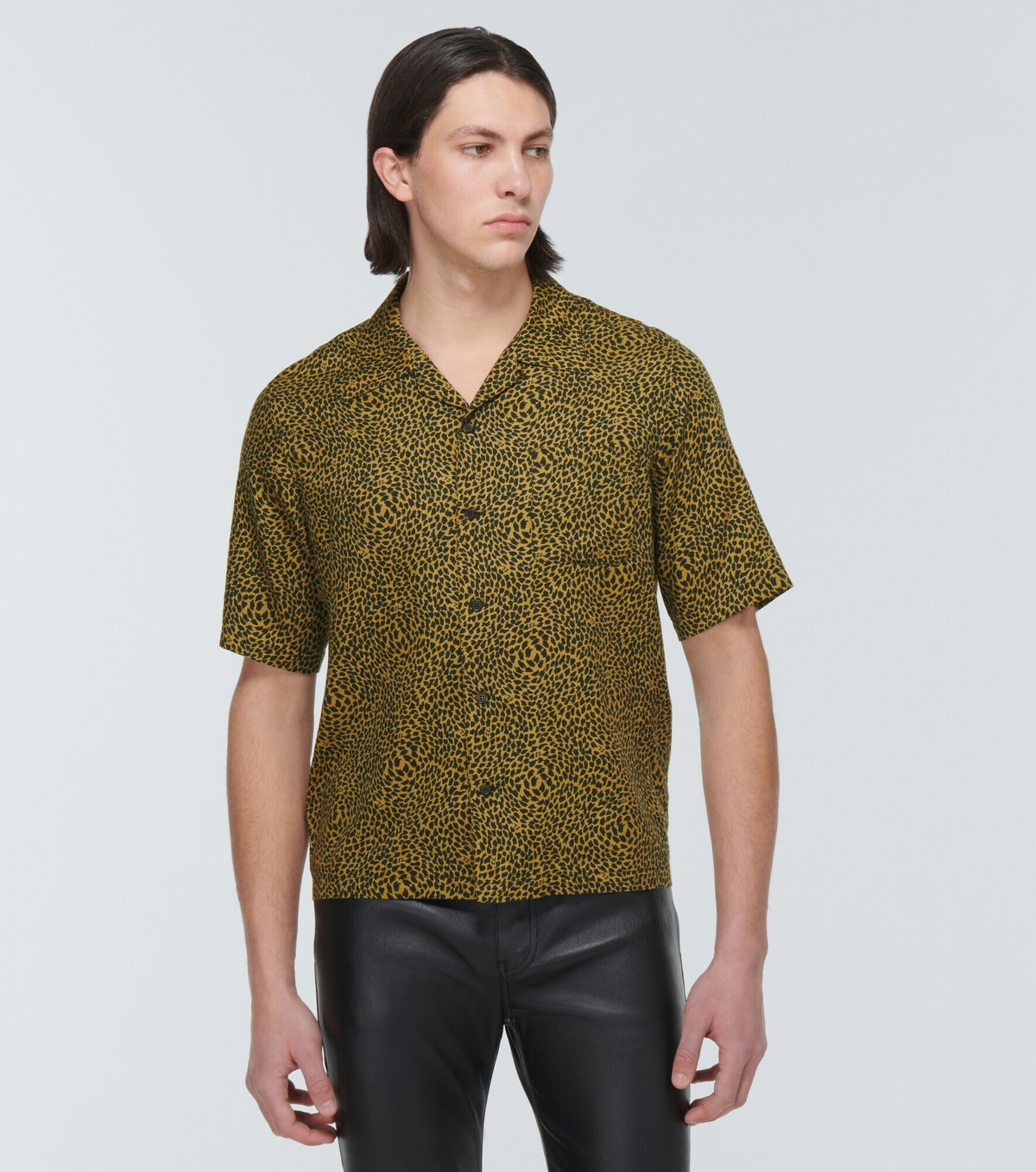 Saint Laurent - Leopard-print bowling shirt