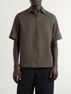 Givenchy - Recycled Woven Zip-Up Shirt - Brown